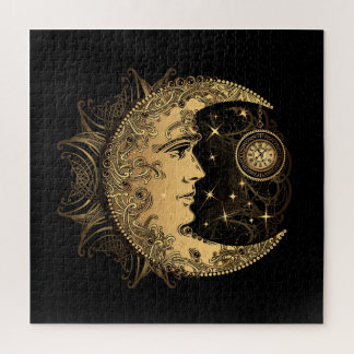 Golden Crescent Moon Puzzle