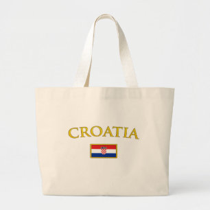 Golden Croatia Large Tote Bag