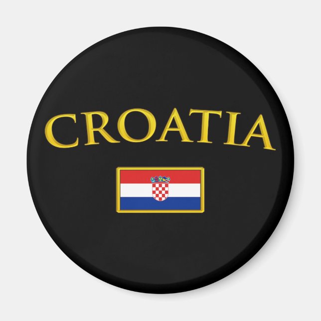 Golden Croatia Magnet (Front)
