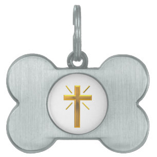 Golden Cross 4 Pet Tag