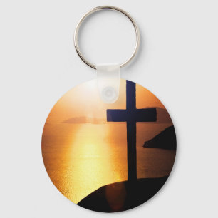 Golden Cross Key Ring