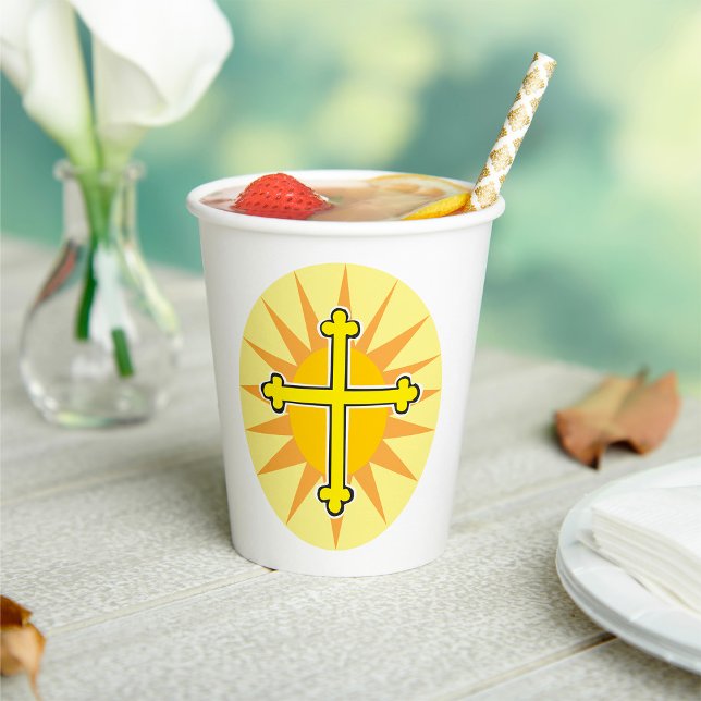 Golden Cross Paper Cups (Creator Uploaded)