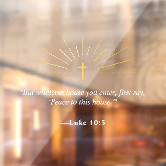 Golden Cross Rays Custom Bible Quote Home