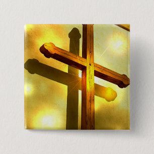 Golden Cross Square Pin