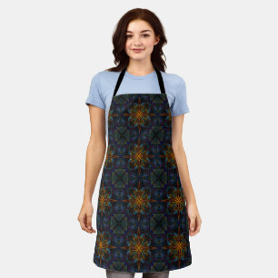 Golden Cross Symmetrical Pattern Apron
