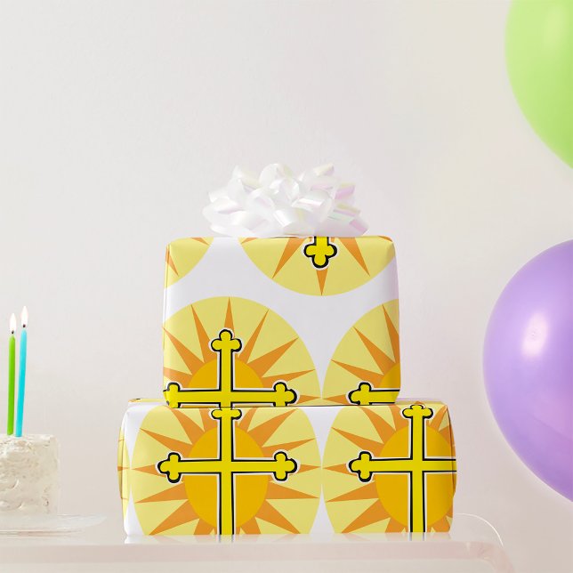 Golden Cross Wrapping Paper (Creator Uploaded)