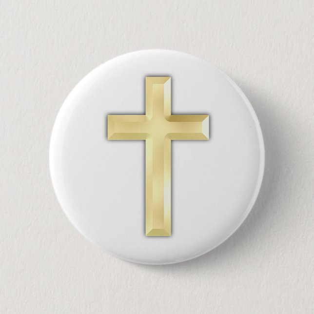 Golden Crosses 6 Cm Round Badge (Front)