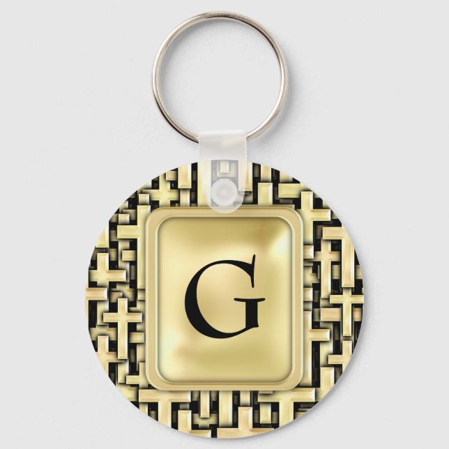 Golden Crosses Key Ring (Front)