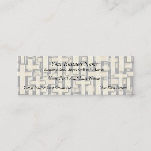 Golden Crosses Mini Business Card (Front)