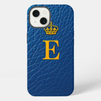 Golden Crown Above Stylish Letter E