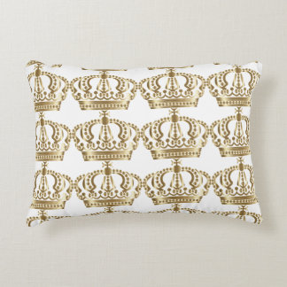 Golden Crown Accent Pillow