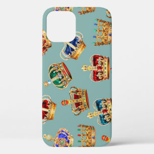 Golden Crown Baroque Fashion Texture iPhone 12 Case