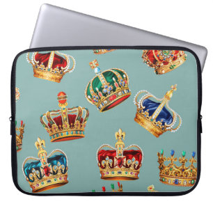 Golden Crown Baroque Fashion Texture Laptop Sleeve