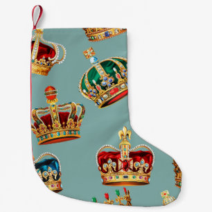 Golden Crown Baroque Fashion Texture Small Christmas Stocking