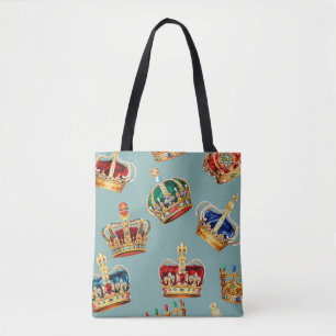 Golden Crown Baroque Fashion Texture Tote Bag