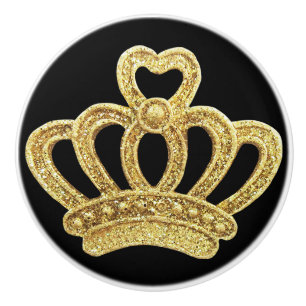 Golden Crown Ceramic Knob