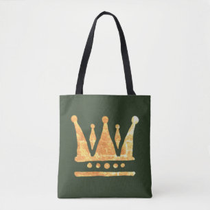 Golden Crown  Custom All-Over-Print Tote Bag