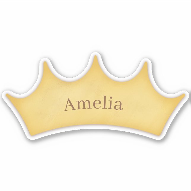 Golden Crown Fairytale Kids & Pets Custom Name (Front)