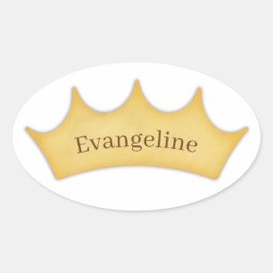 Golden Crown Fairytale Royal Seal Kids Name