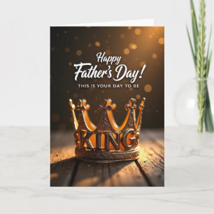 Golden Crown Father Day Card