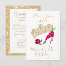 Golden Crown, Floral Fairy High Heel Shoe