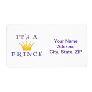 Golden Crown "It's a Prince" with Wizard font
