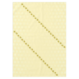 Golden Crown & Lily Border + your backgr. & ideas Tablecloth