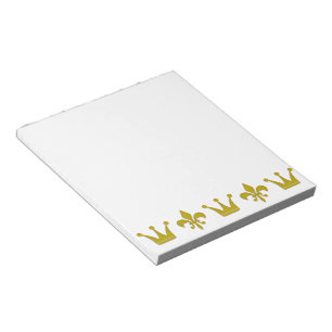 Golden Crown & Lily Border + your ideas Notepad
