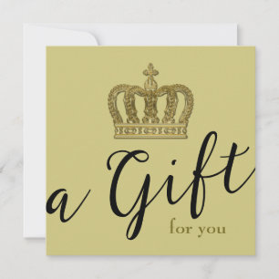 Golden Crown - luxury royal 1 Certificate Card
