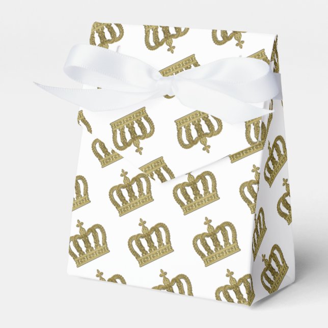 Golden Crown - luxury royal 2 Favour Box (Front Side)