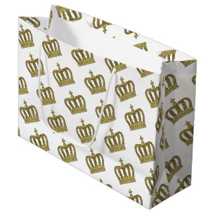 Golden Crown - luxury royal 2 Large Gift Bag