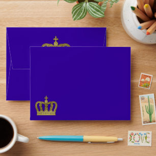 Golden Crown - luxury royal 2 + your text Envelope