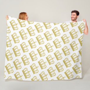 Golden Crown - luxury royal Fleece Blanket