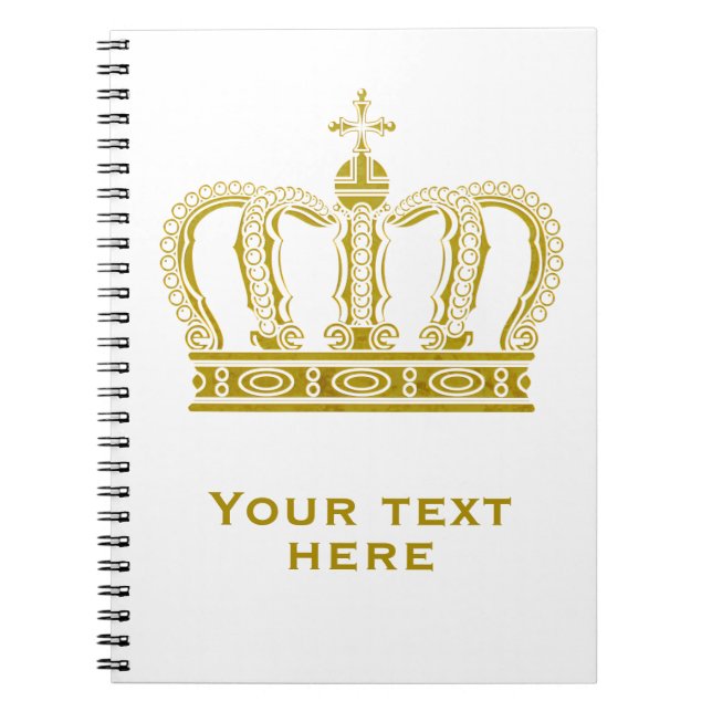 Golden Crown - luxury royal Notebook (Front)