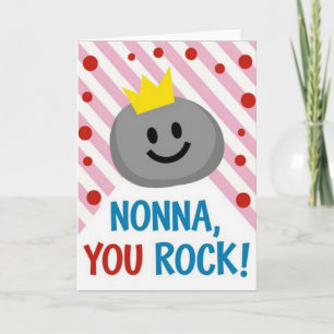 Golden Crown Nonna Rocks Card