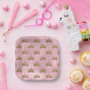 Golden Crown  Paper Plate