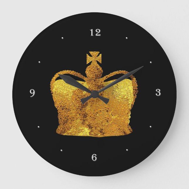 Golden Crown Wall Clock (Front)