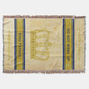 Golden Crown + your backgr. & text Throw Blanket