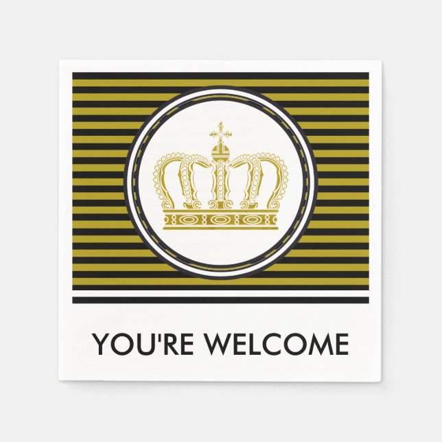 Golden Crown + your background & ideas Napkin (Front)
