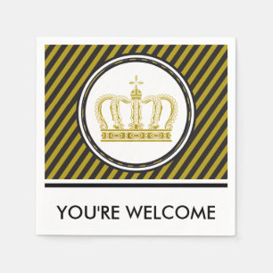 Golden Crown + your background & ideas Napkin