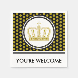 Golden Crown + your background & ideas Napkin