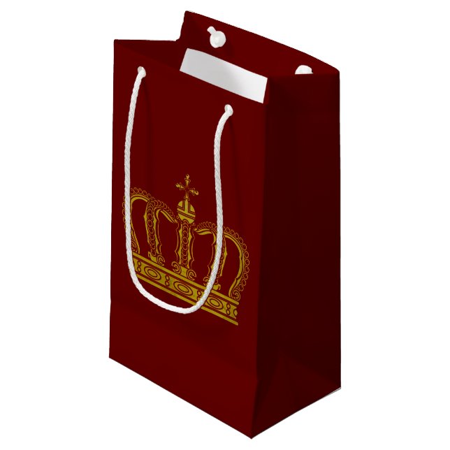 Golden Crown + your background & ideas Small Gift Bag (Front Angled)