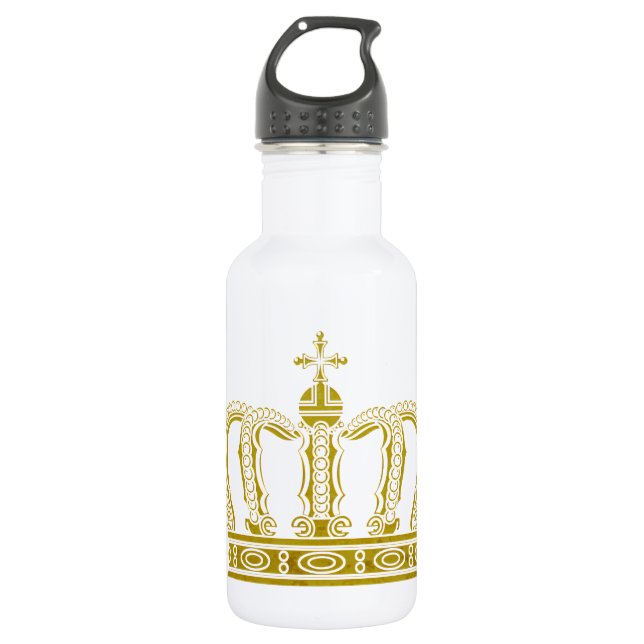 Golden Crown + your ideas 532 Ml Water Bottle (Front)