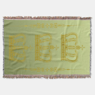 Golden Crown + your ideas Throw Blanket