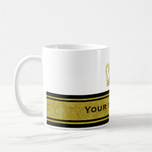 Golden Crown + your text & background Coffee Mug