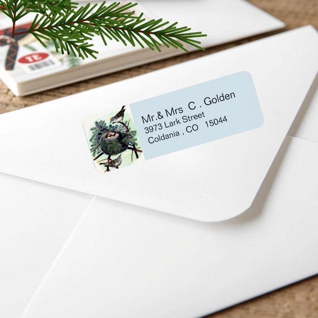 golden crowned kinglets  return address label (Creator Uploaded)