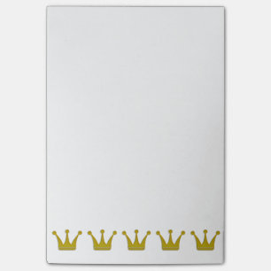 Golden Crowns Border + your ideas Post-it Notes