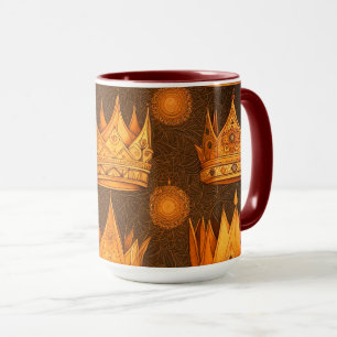 Golden Crowns Pattern  Mug