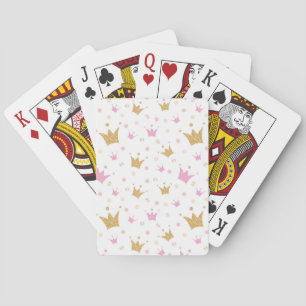 Golden Crowns Pattern Playing Cards