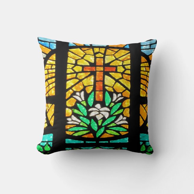 Golden Crucifix Cushion (Front)